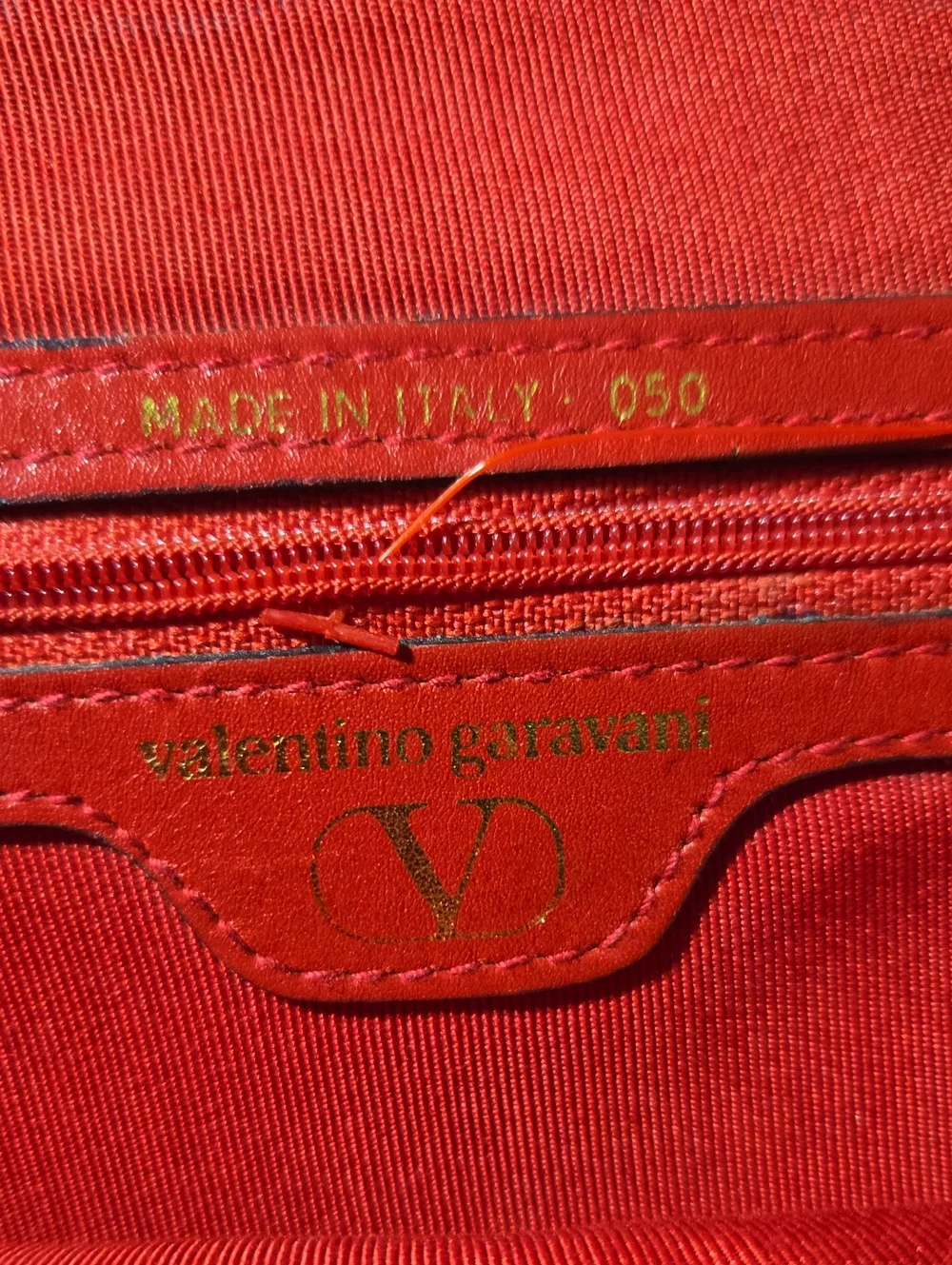 Valentino Garavani Red Leather-Trim Envelope Clutch with Matching Wallet